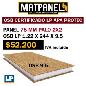 PANEL 75 MM - PALO 2X2